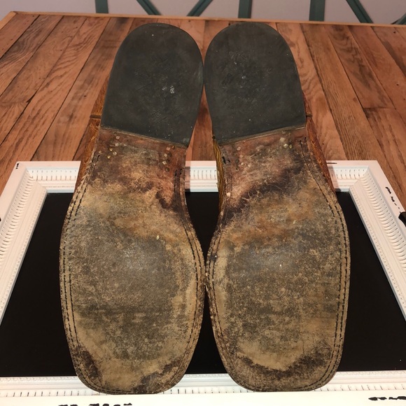 Tony Lama Smooth Ostrich Cowboy Boots - Square Toe - Picture 7 of 8